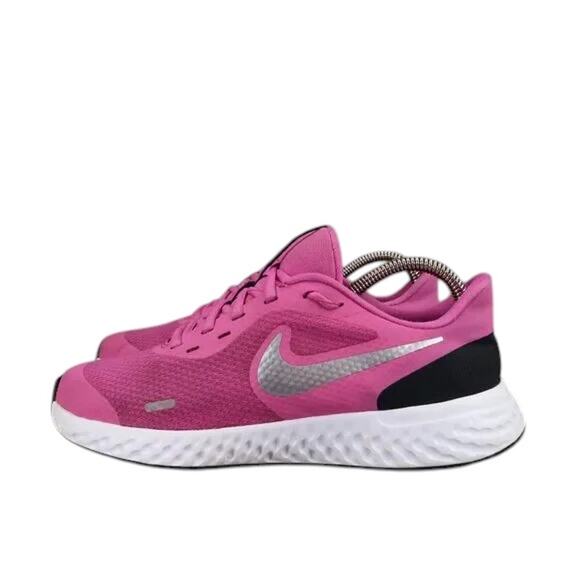 Nike Shoes Bigs Kids 6.5 Athletic Trainer Revolution Running Active Comfort Pink - Picture 3 of 15